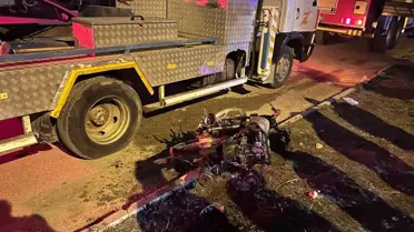 Elbistan'da Motosiklet Yangını