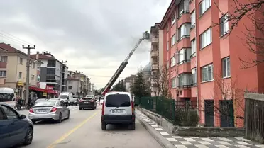 Bolu'da Apartmanda Yangın