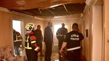 Aydın'da İtfaiye Personelinin Eve Yangın Düştü