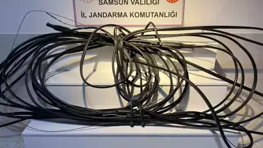 Bafra'da Kablo Hırsızı Suçüstü Yakalandı