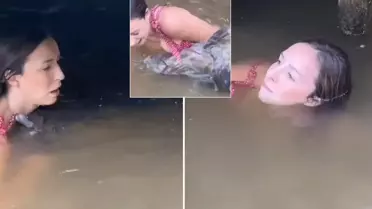 Genç kızın nefes kesen cesareti! Sudan çıkardığını görenler gözlerine inanamadı