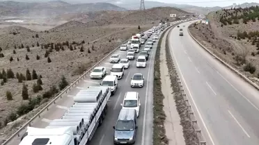 Kırıkkale'de Bayram Trafik Yoğunluğu