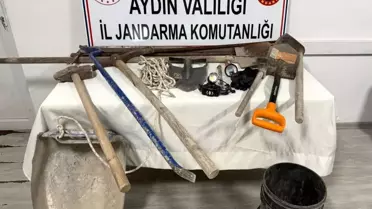 Aydın'da 8 Kaçak Kazıcı Suçüstü Yakalandı