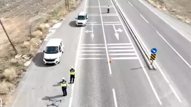Niğde'de Dronlu Trafik Denetimleri