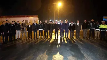 Erzincan Valisi Aydoğdu, Yol Kontrol Noktalarını Ziyaret Etti