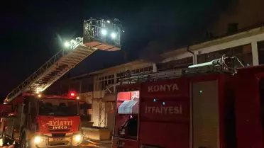 Konya'da Matbaada Yangın Çıktı