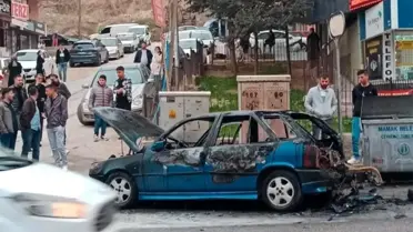 Ankara'da Park Halindeki Araçta Yangın