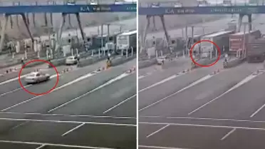 Otomobil, gişelerde bekleyen tırın altına böyle girdi! 4 kişinin can verdiği kaza anı kamerada