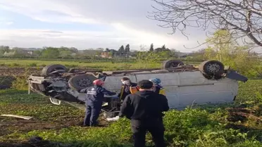 Samsun'da kontrolden çıkan minibüs ters döndü! 1 kişi hayatını kaybetti