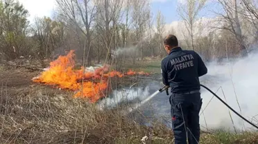 Darende'de Üç Noktada Yangın Çıktı