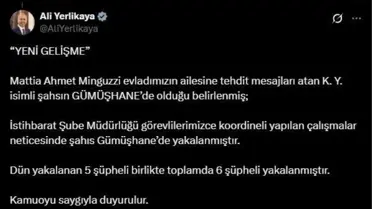 Tehdit Gönderen Şahıs Gümüşhane'de Yakalandı