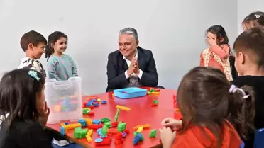Başkan Uysal, Kreşte Çocuklarla Bir Araya Geldi