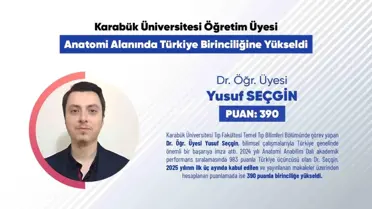 Yusuf Seçgin, Türkiye'de Anatomi Alanında Birinci