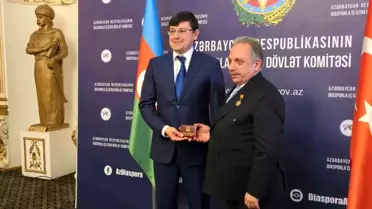 Talas Belediye Başkanı Yalçın'a Azerbaycan'dan Hizmet Madalyası