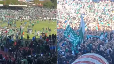 Son düdükten sonra olanlar oldu! Şampiyon Bursaspor'un taraftarları sahaya daldı
