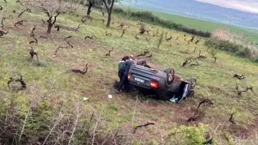 Kurtalan'da Takla Atan Araçta 3 Yaralı