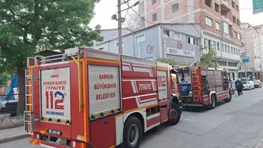 Bafra'da Tekstil Atölyesinde Yangın