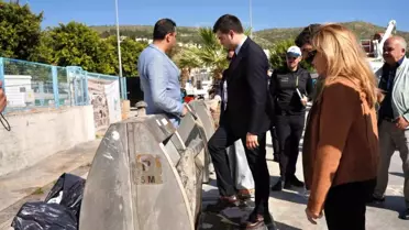 Bodrum Belediye Başkanı Mandalinci Kumbahçe'de Saha Çalışmaları Yürüttü