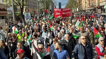 Stockholm'de Filistin İçin Protesto