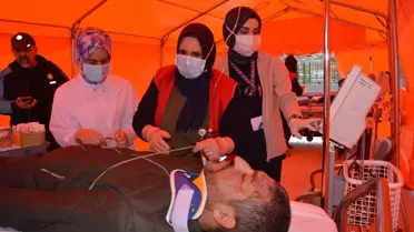 İscehisar Hastanesinde Afet Tatbikatı
