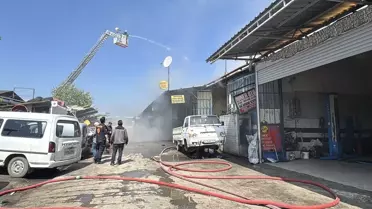 İzmit'te Oto Kilit Tamircisinde Yangın