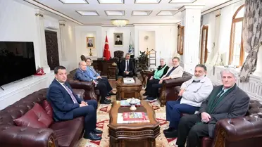 Mevlana Torunları Edirne Valisi'ni Ziyaret Etti