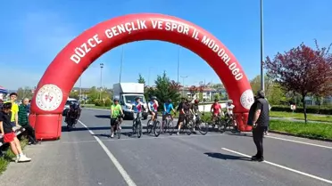 Düzce'de Bisiklet Yarışları Heyecanı