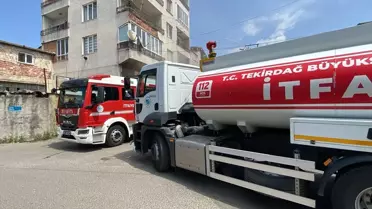 Çorlu'da Demir Doğrama Dükkanında Yangın