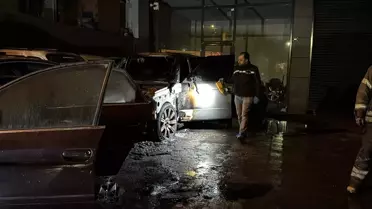 Tuzla'da cipte çıkan yangın 4 araca sıçradı