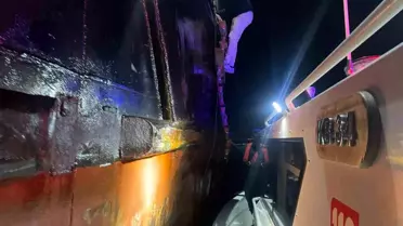 Finike Açıklarında Kaptan Tahliye Edildi