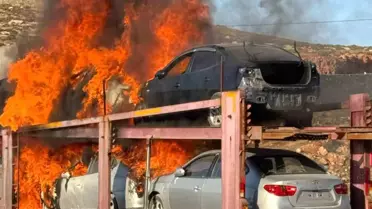 Cilvegözü Sınır Kapısı'nda Yangın: 6 Araç Kullanılamaz Hale Geldi