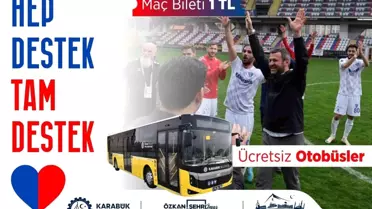 Karabük Belediyesi'nden Ücretsiz Otobüs Seferleriyle Maç Daveti