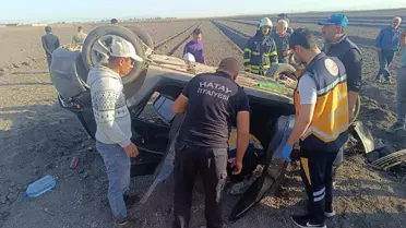 Hatay'da Otomobil Takla Attı: 3 Yaralı