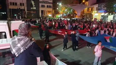 Sındırgı'da Gazze'ye Destek Yürüyüşü