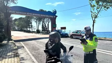 Motosiklet Denetimi Kuşadası'nda Gerçekleştirildi