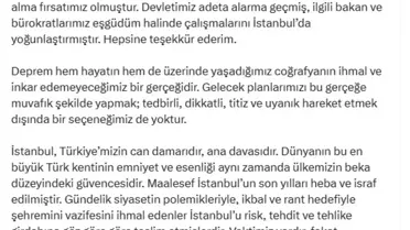 Bahçeli: İstanbul'un bir numaralı gündemi deprem olmalı
