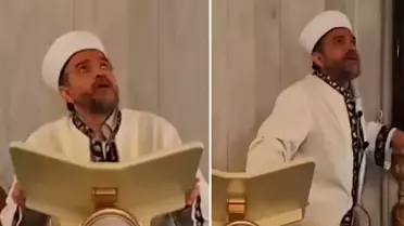 Depreme camide yakalanan imamın zor anları