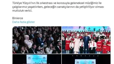Emine Erdoğan: Cumhurbaşkanlığı Çocuk Orkestrası, Geleceğin Sanatçılarını Yetiştiriyor