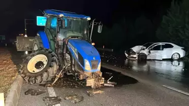 Bucak'ta Alkollü Traktör Kazası: İki Yaralı