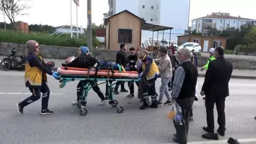 Bafra'da motosiklet kazası: Sürücü yaralı