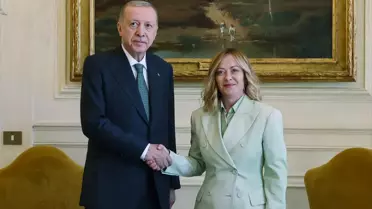Cumhurbaşkanı Erdoğan İtalya'da Başbakan Meloni ile görüştü