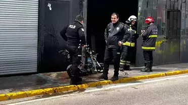 Kocaeli'de Motosiklet Yangını