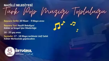 Nazilli Belediyesi Türk Pop Müziği Topluluğu için Başvurular Başladı