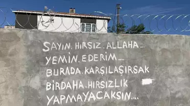 Tekirdağ'da Hırsızlık Tepkisi Duvar Yazısıyla Geldi
