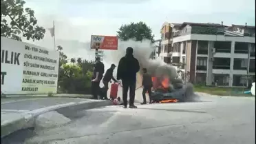 Yalova'da Otomobilde Yangın