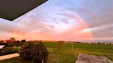 Silivri'de Gökkuşağı ve Günbatımı Şöleni