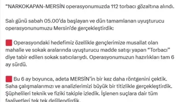 Mersin'de Narkokapan Operasyonu: 112 Uyuşturucu Satıcısı Yakalandı