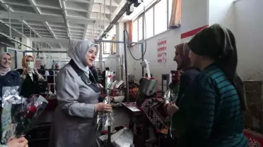 Ercan, Tekstil Fabrikasında Kadın İşçilerle Buluştu