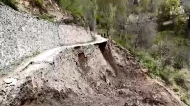 Yusufeli'nde Heyelan Anı Kamerada