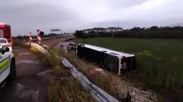 Akhisar'da Otobüs Kazası: 10 Yaralı